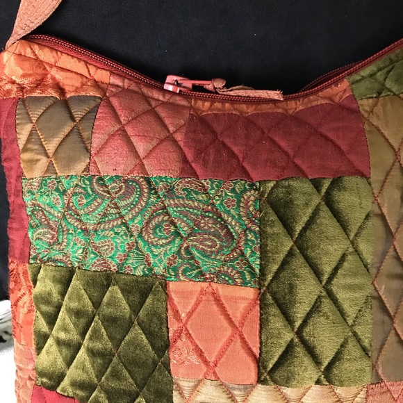 Victorian Heart patchwork shoulder strap purse - Picture 2 of 7